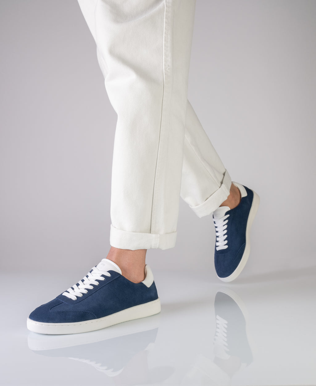 Sneakers VENEZIA Cuir velours bleu 7405