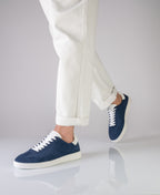 Sneakers VENEZIA Cuir velours bleu 7405