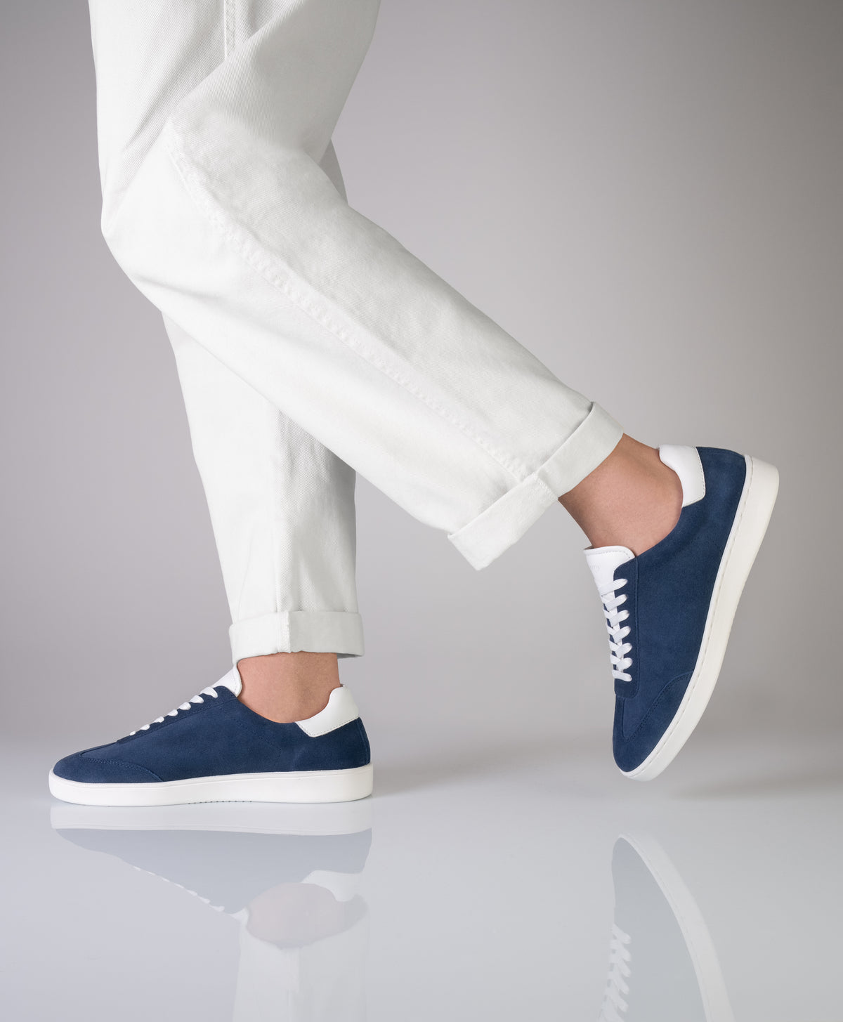Sneakers VENEZIA Cuir velours bleu 7405
