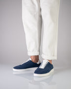 Sneakers VENEZIA Cuir velours bleu 7405