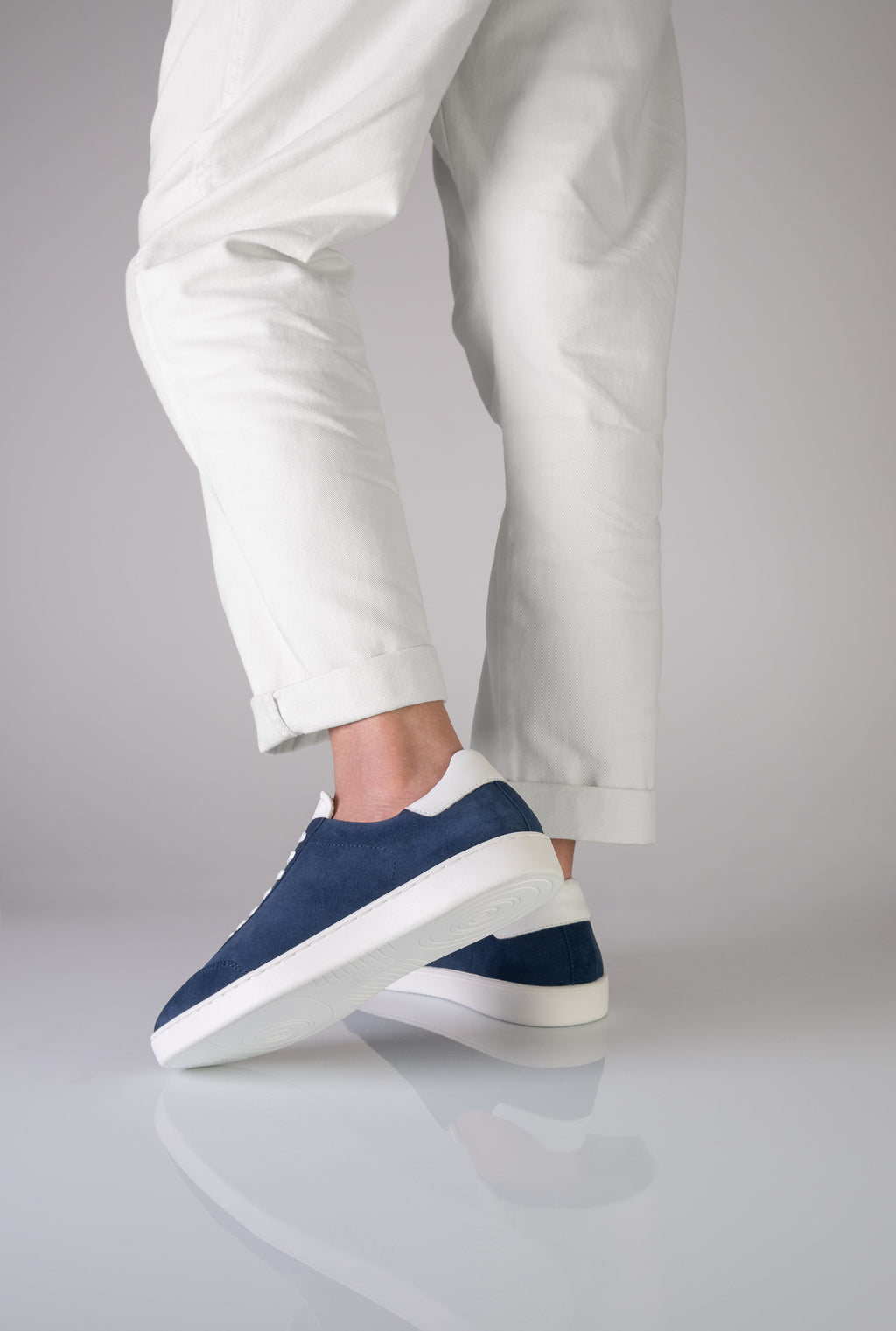 Sneakers VENEZIA Cuir velours bleu 7405
