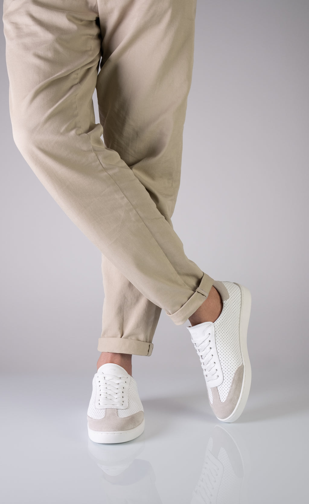 Sneakers ALBA Cuir nappa / daim beige