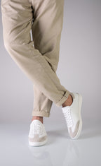 Sneakers ALBA Cuir nappa / daim beige