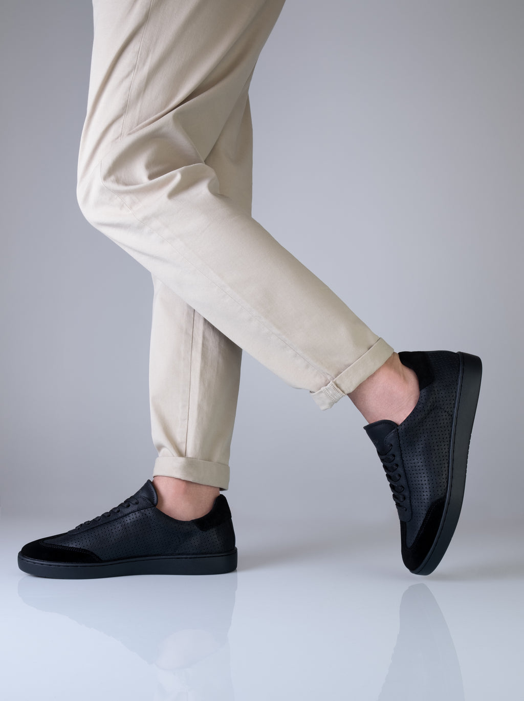 Sneakers ALBA Cuir nappa  / Daim black