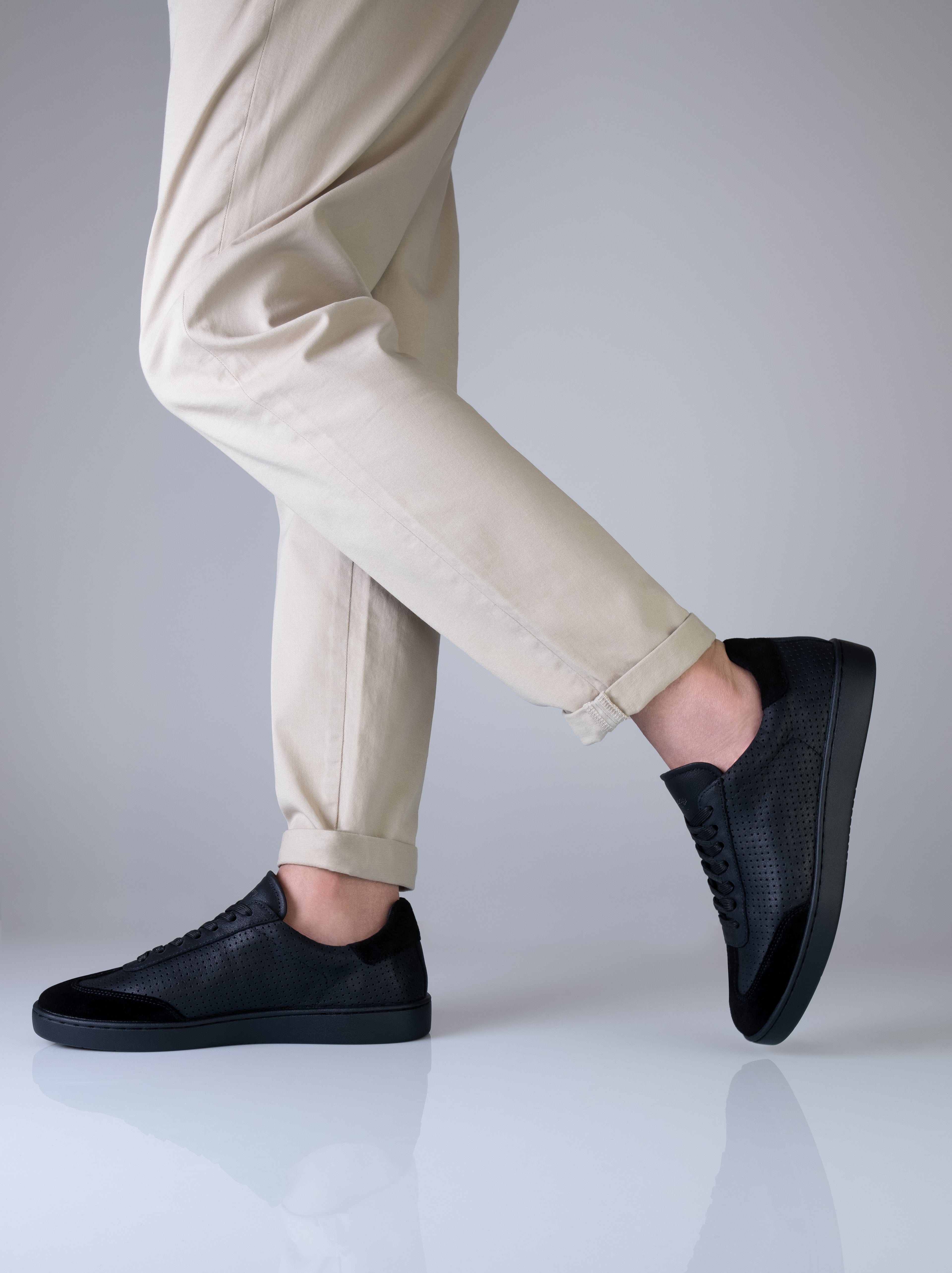 Sneakers ALBA Cuir nappa  / Daim black