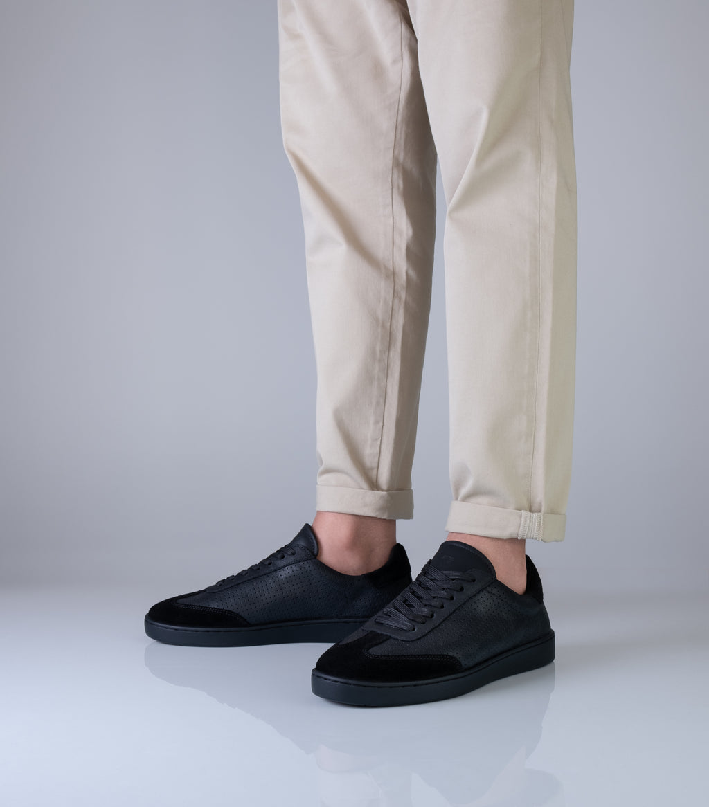 Sneakers ALBA Cuir nappa  / Daim black