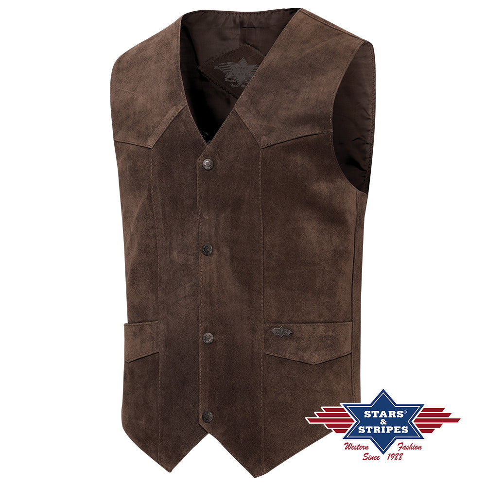 Gilet Western ALABAMA Chocolat (Chocolat)