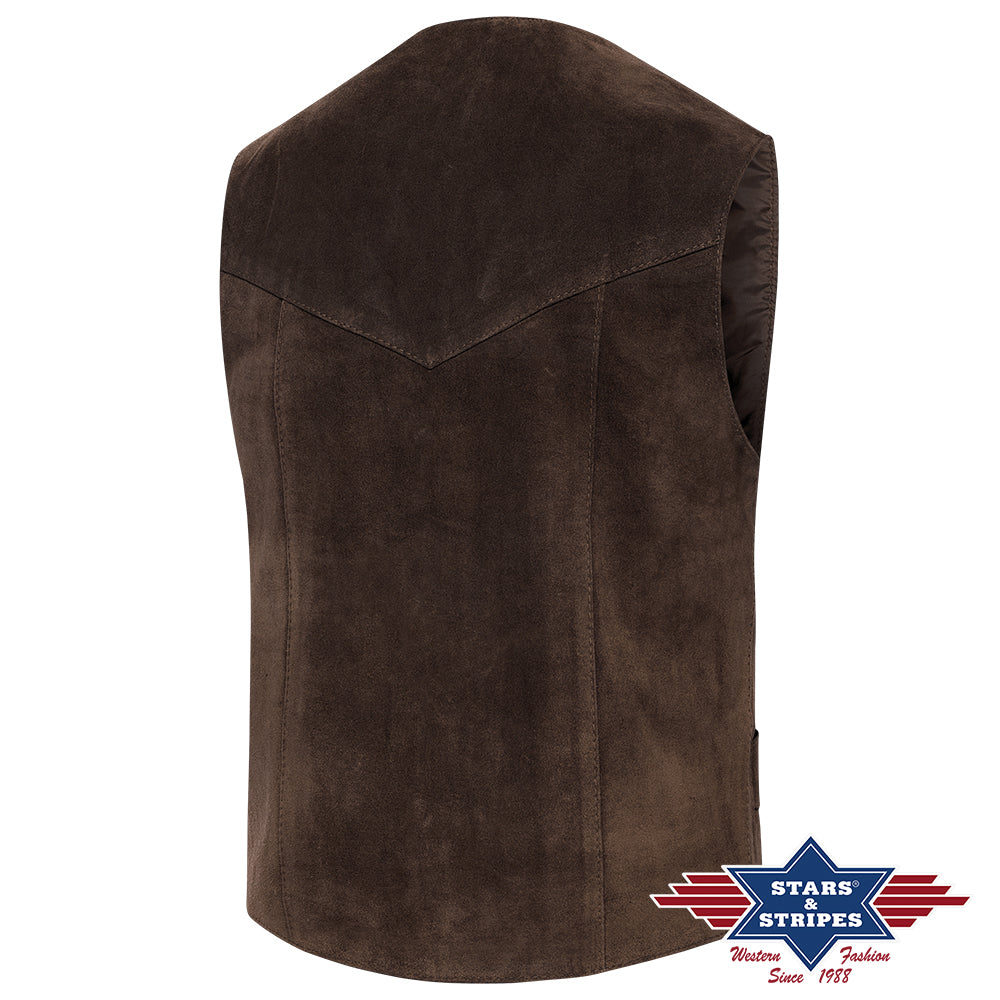 Gilet Western ALABAMA Chocolat (Chocolat)