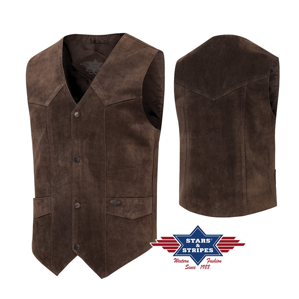 Gilet Western ALABAMA Chocolat (Chocolat)
