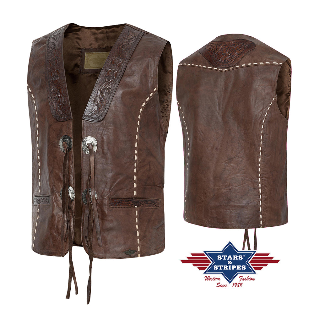 Gilet Western ALABAMA ALAMO (Marron)