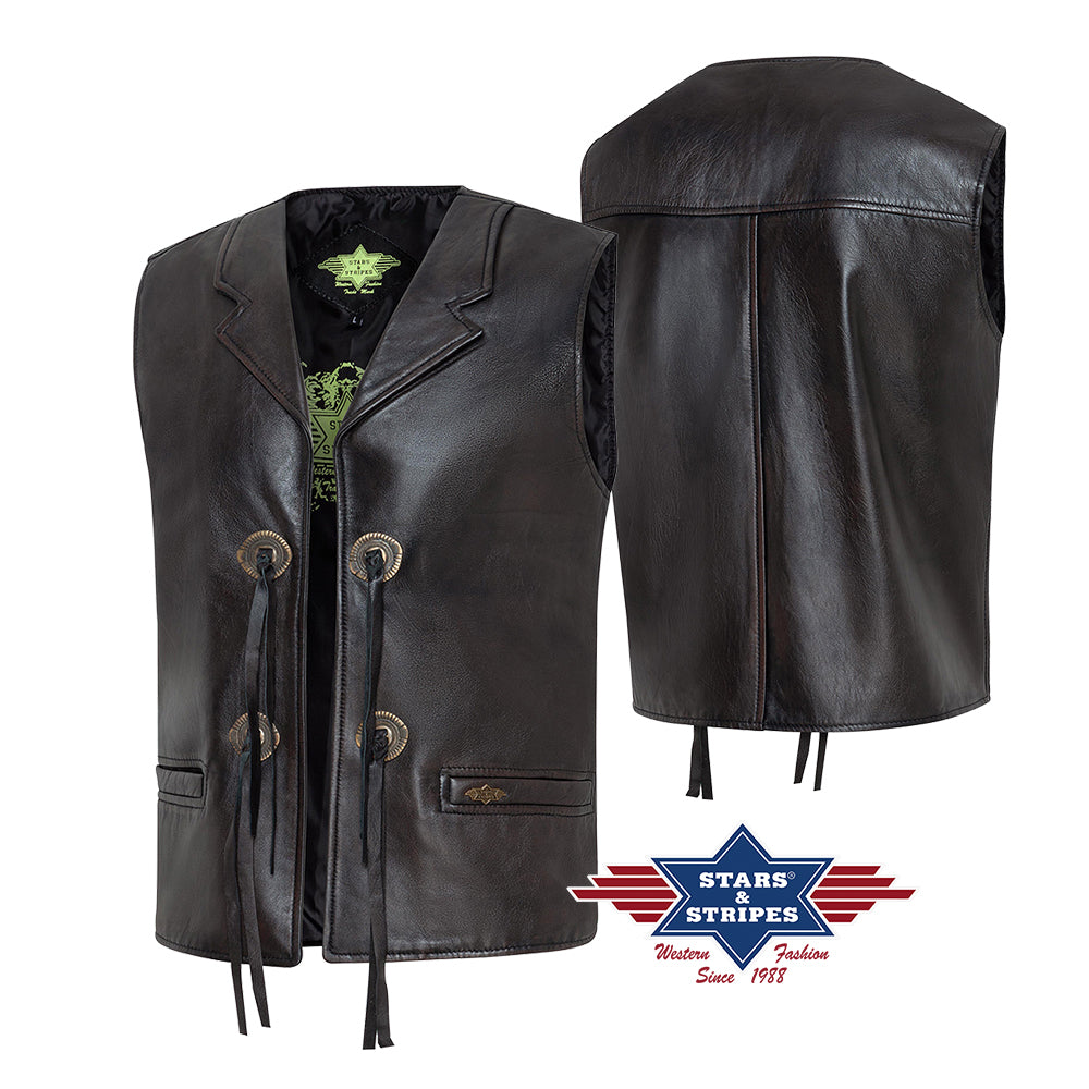 Gilet Western ALABAMA BONANZA (noir)