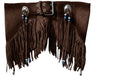 Jupe INDIAN-BELT a Frange Marron