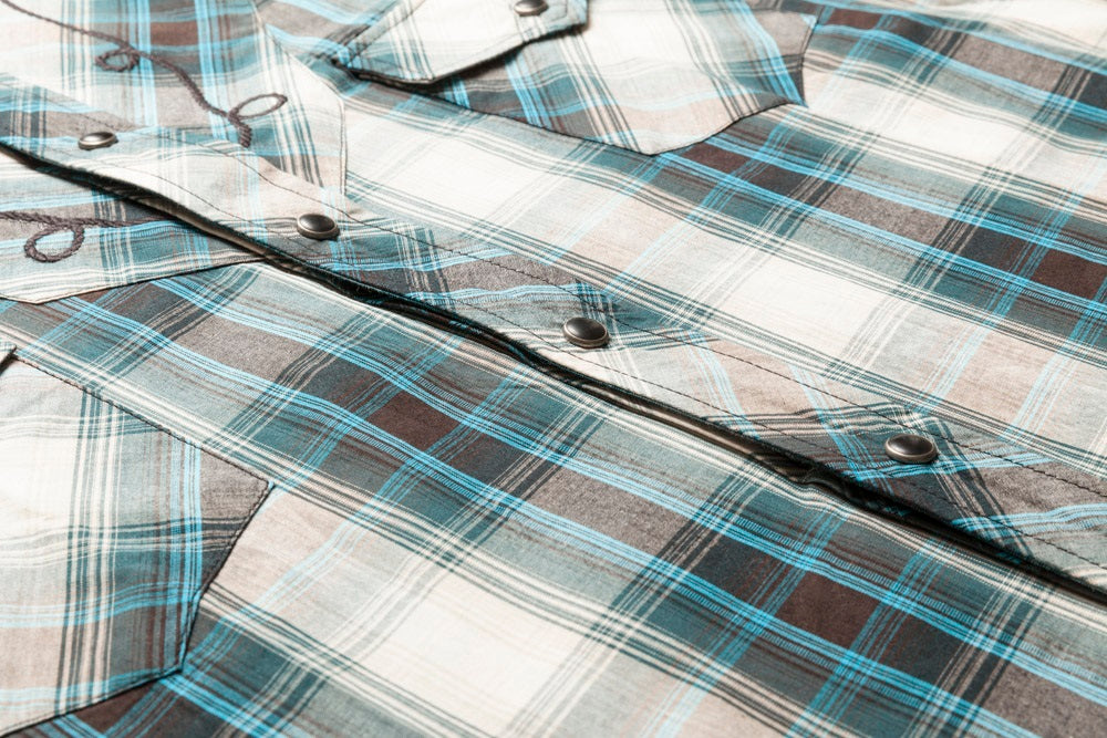 Chemise Western Country Duo JEFF Blue