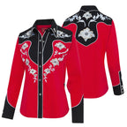 Chemise Western Country LYNN RED