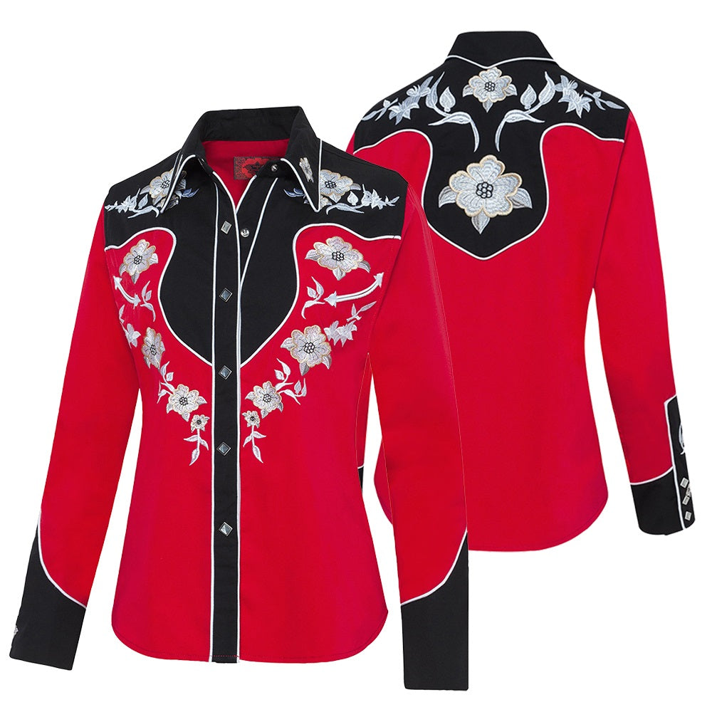 Chemise Western Country LYNN RED