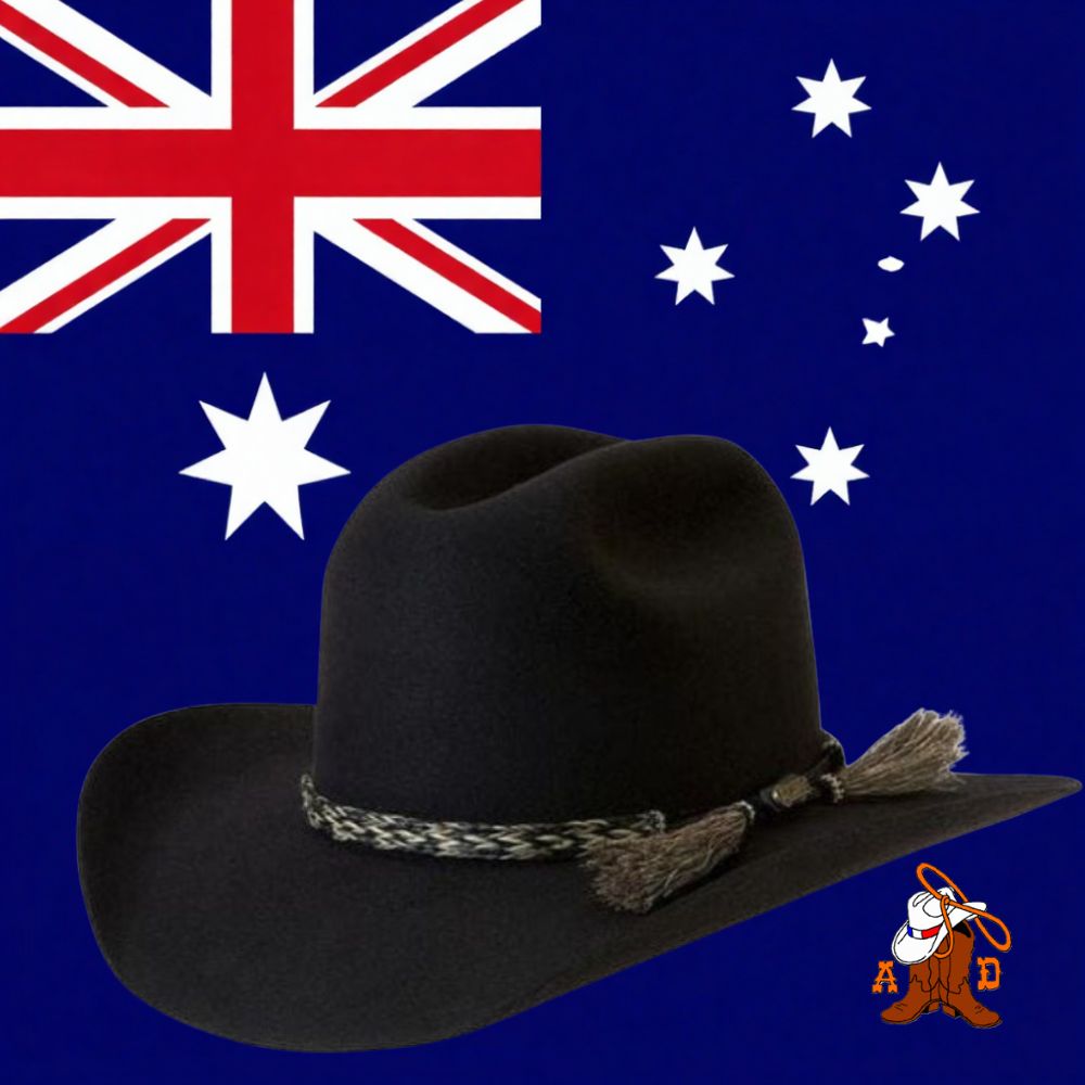 Chapeau Western Australien ROUGH RIDER AKUBRA Noir
