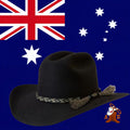 Chapeau Western Australien ROUGH RIDER AKUBRA Noir