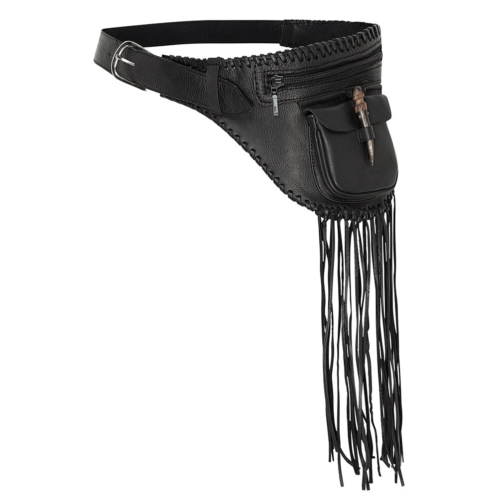 SAKIMA Noire (Sac de hanche en cuir)