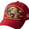 Casquette Édition 250 ans USA 1776-2026 - blood red