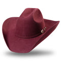 Chapeau Cowboy WYOMING Burgundy (feutre bordeaux foncé)