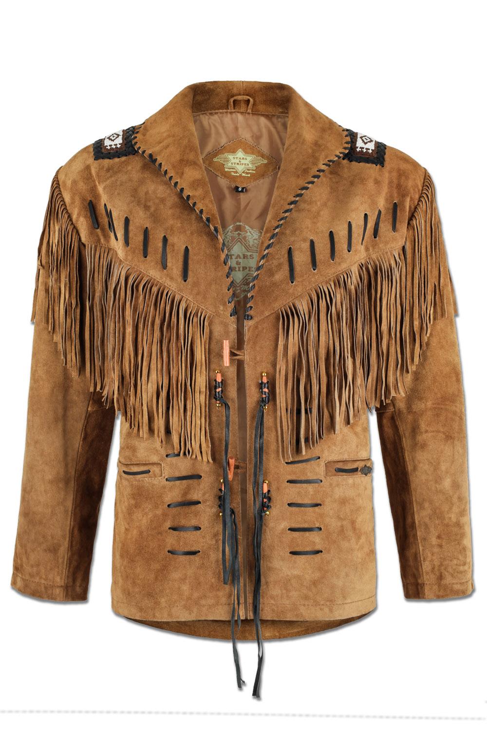 Veste western a Frange et perle