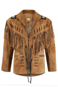Veste western a Frange et perle