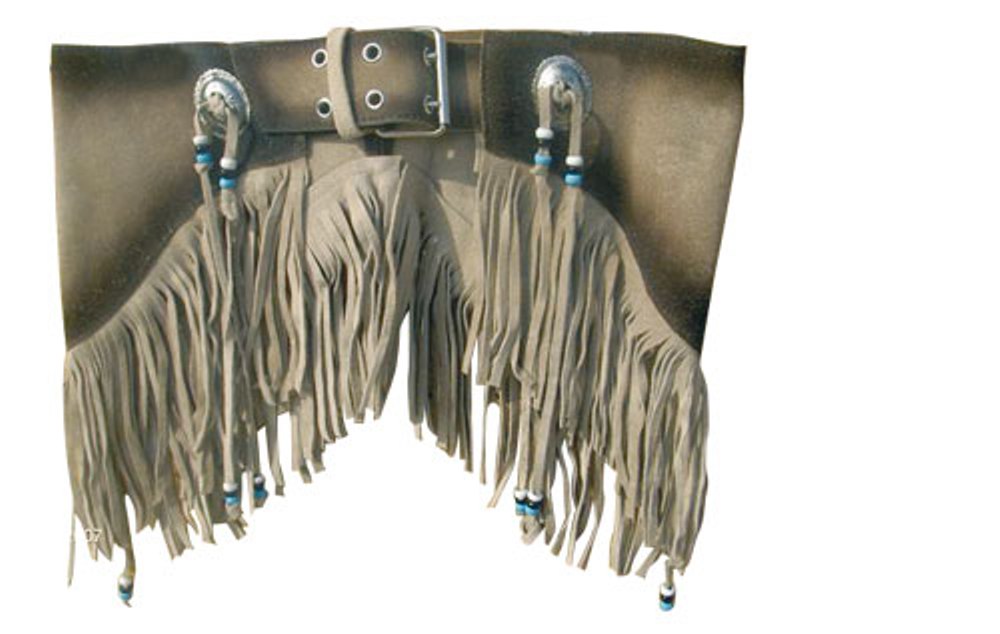 Jupe INDIAN-BELT a Frange Blanc