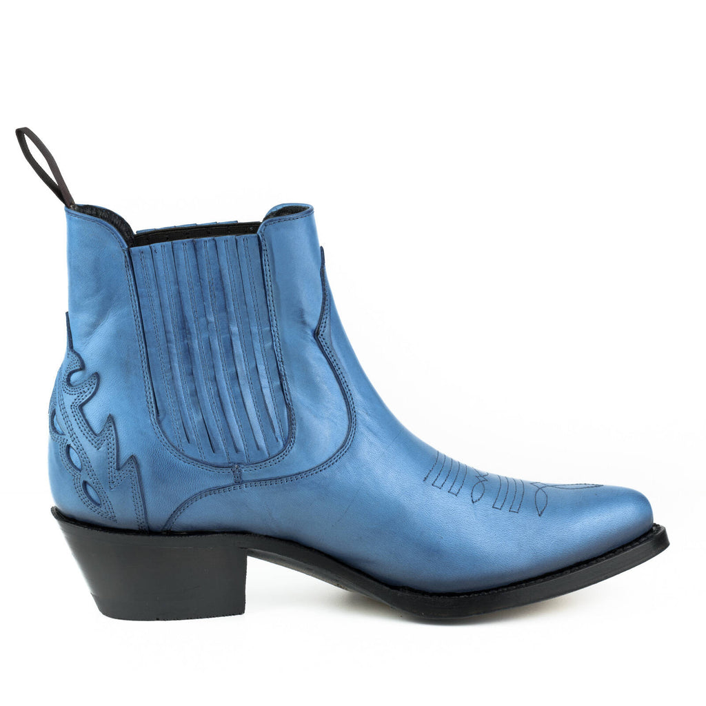 Boots MAYURA femme Cuir Bleu Ocean