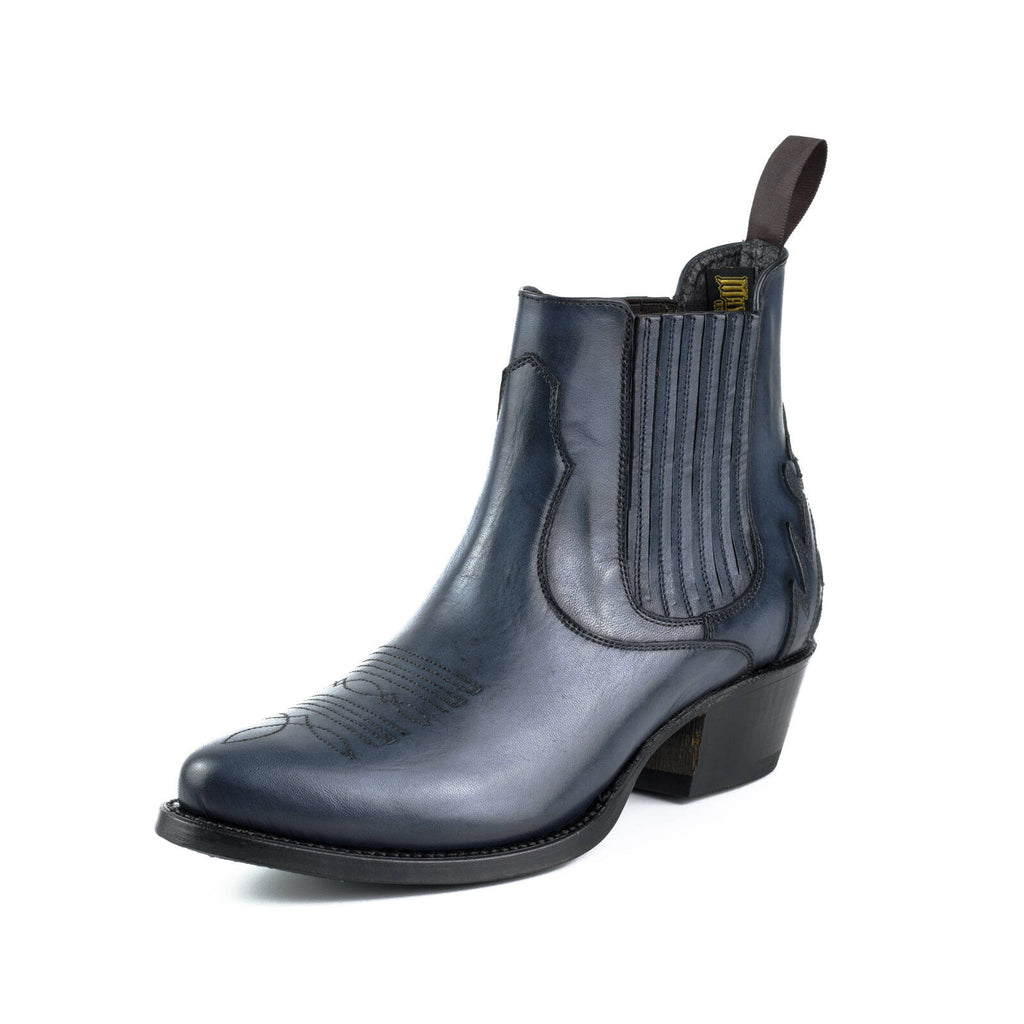 Boots MAYURA femme Cuir Bleu Marine
